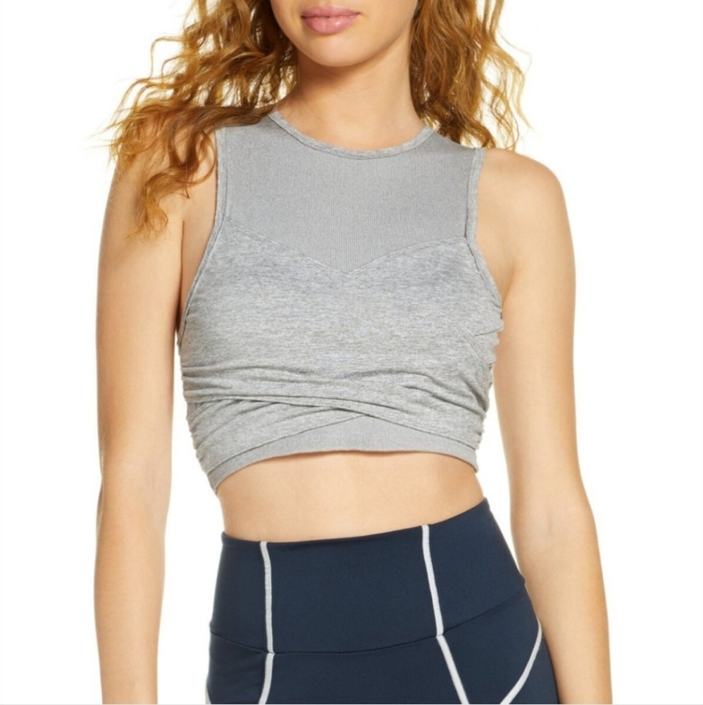 Light Grey FP MOVEMENT cropped tank top